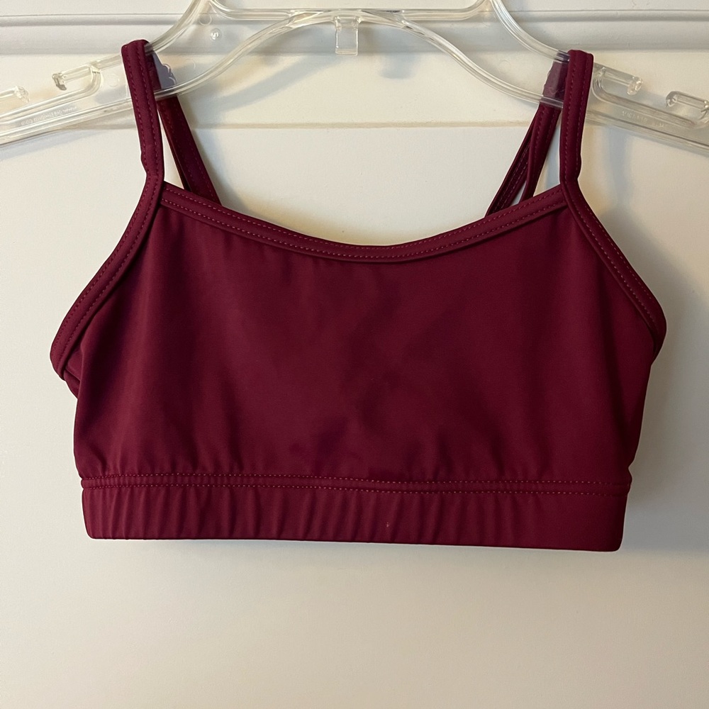 Balera Burgundy Dance Sports Bra Top
